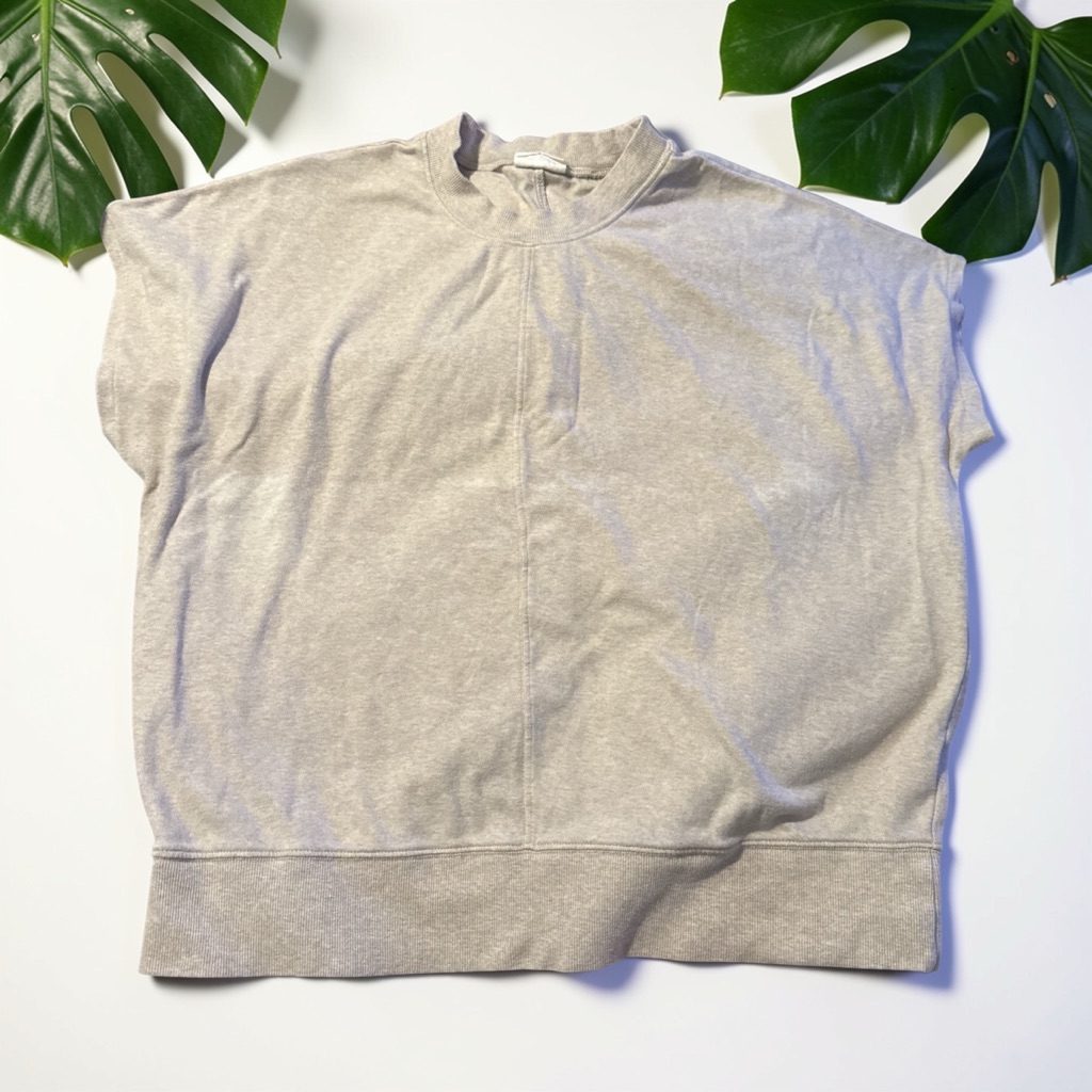 Pact Tan Short Sleeve Relaxed Sweatshirt Large